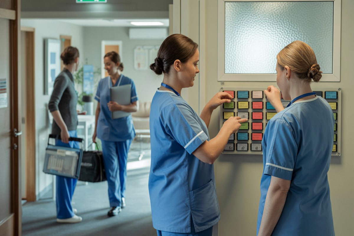 Zorgpersoneel in overleg